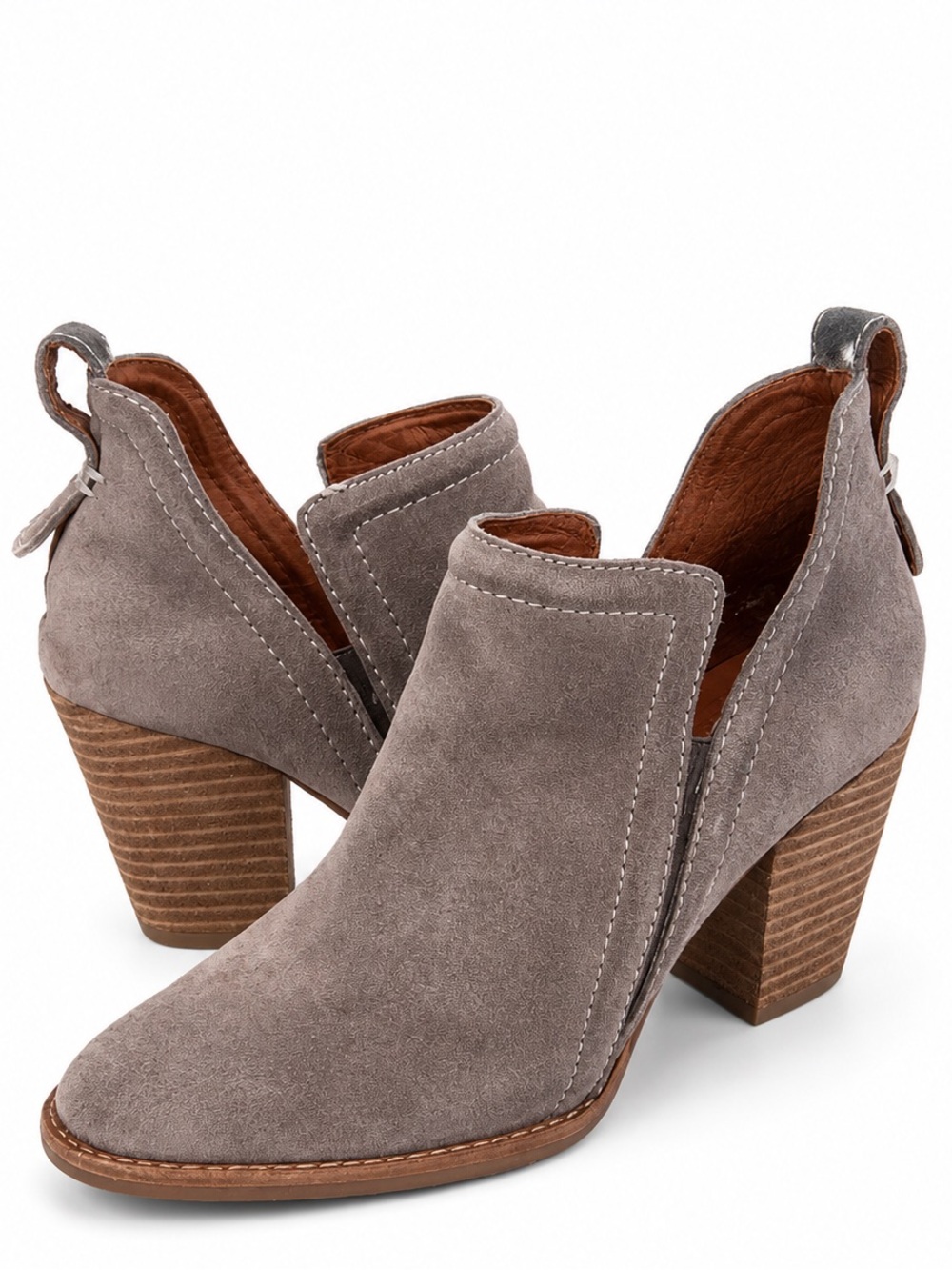 Jeffrey Campbell Gray Suede Ankle Boots